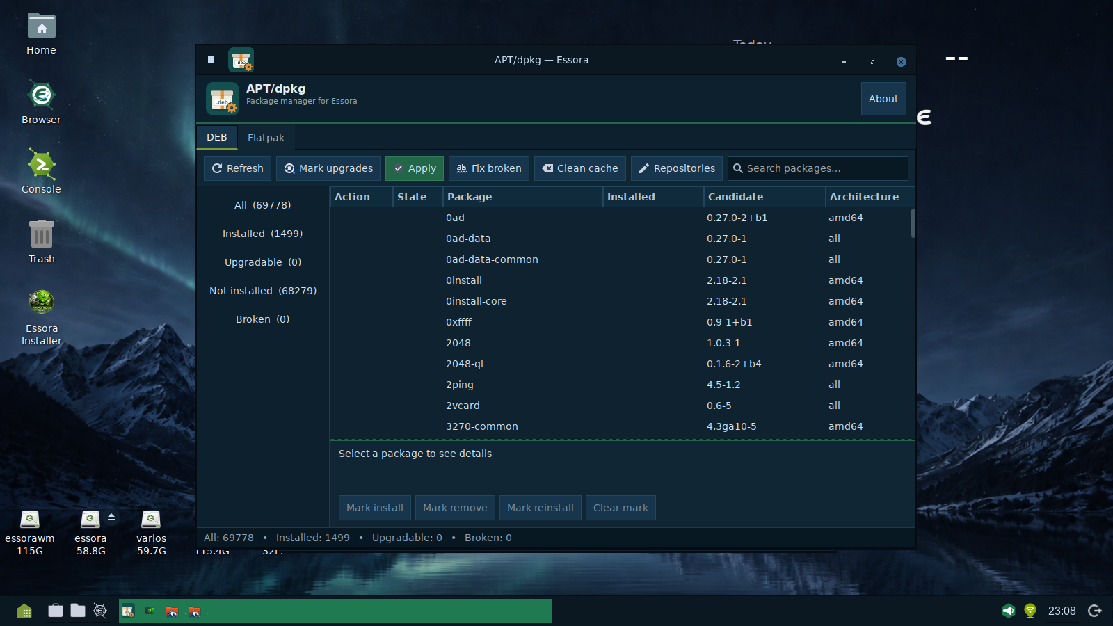 Essora APT and dpkg package manager