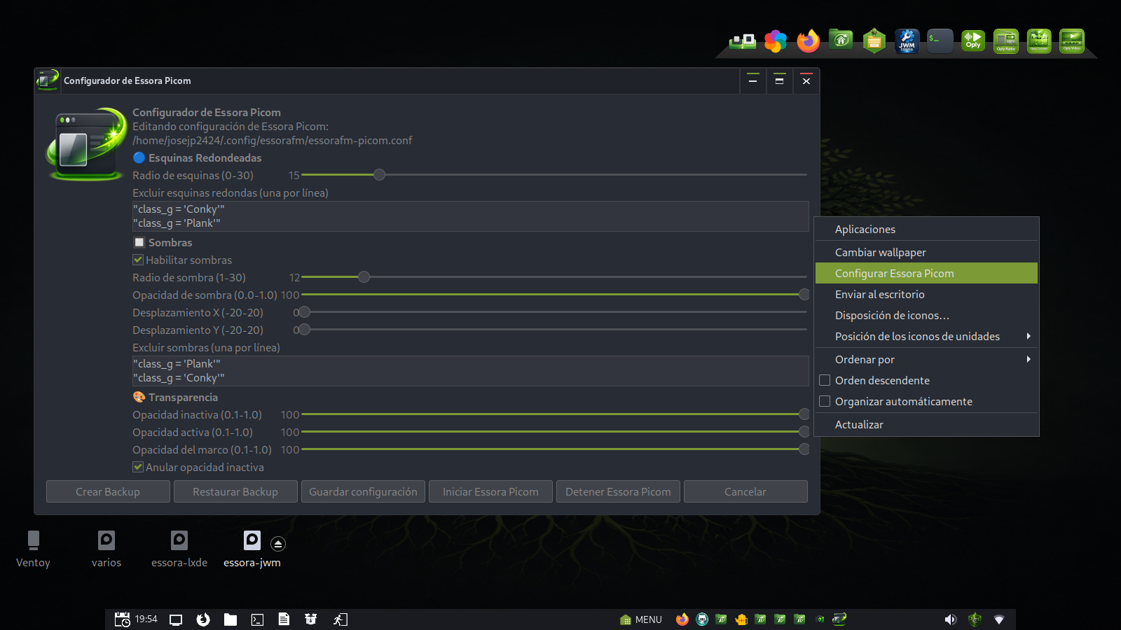 EssoraFM Picom compositor configuration