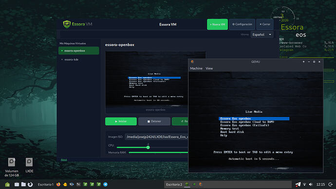 Essora VM virtual machine manager