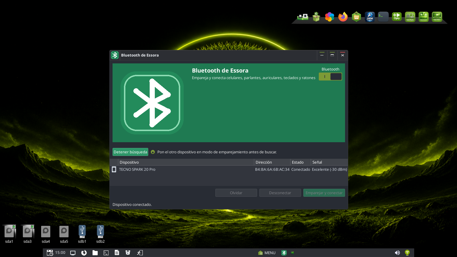 Essora Bluetooth device manager