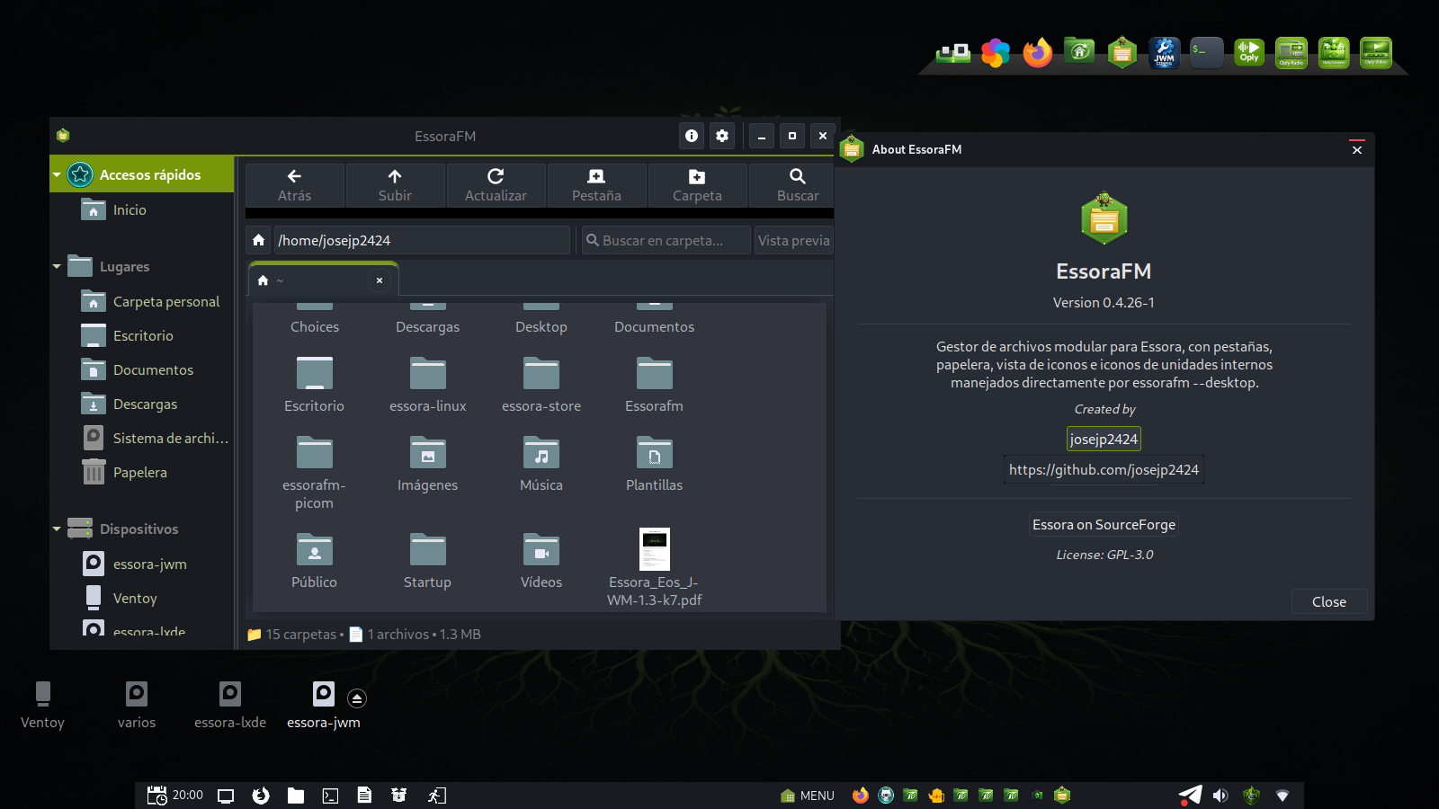 EssoraFM desktop and file manager