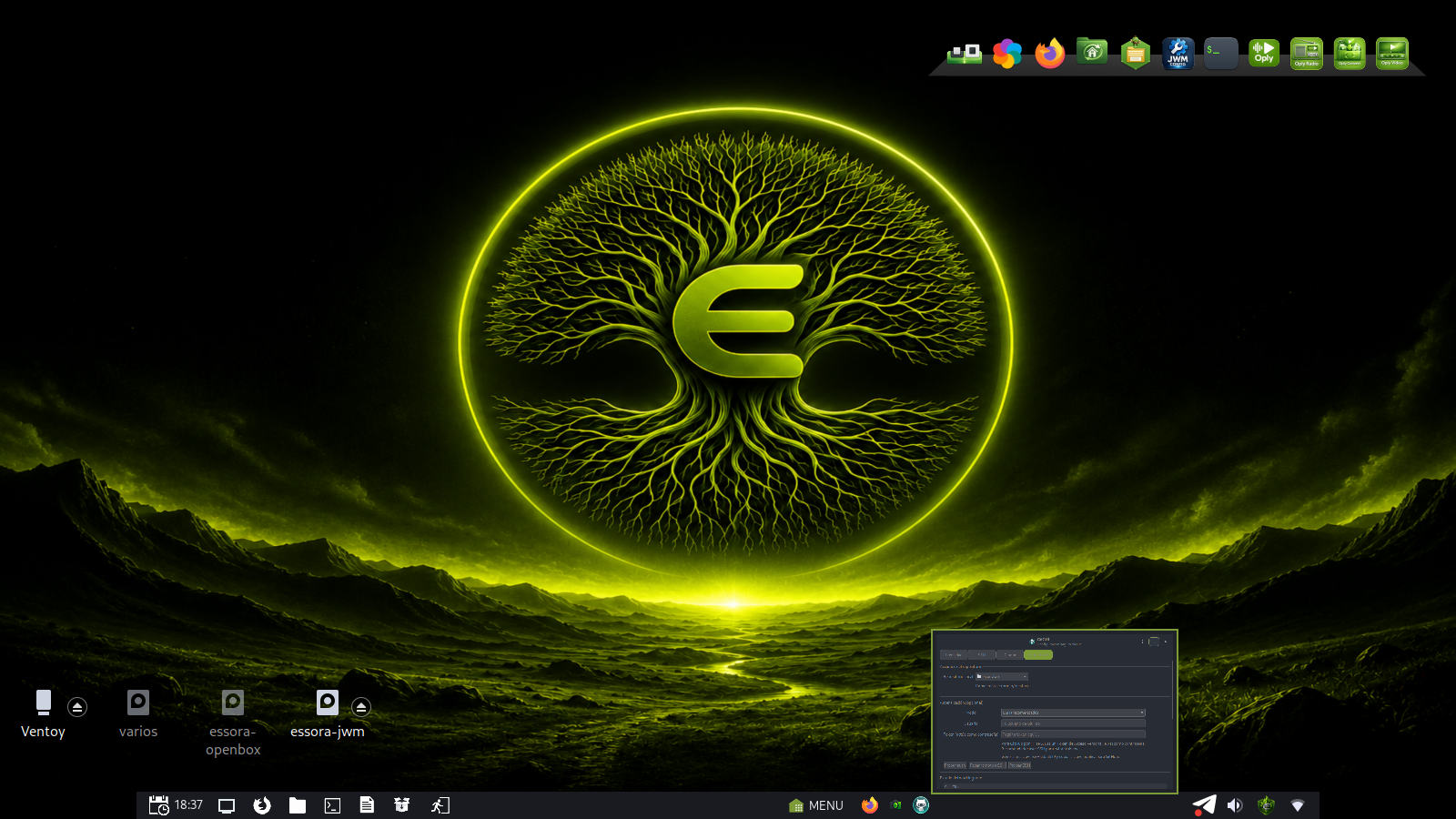 EssoraWM task thumbnails