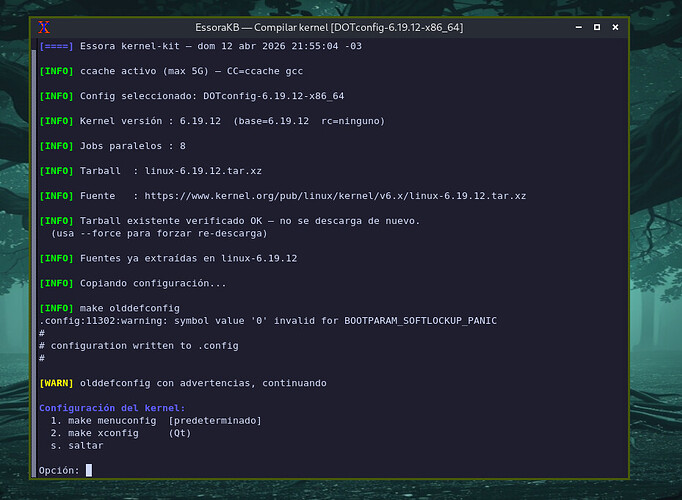 EssoraKB kernel build terminal