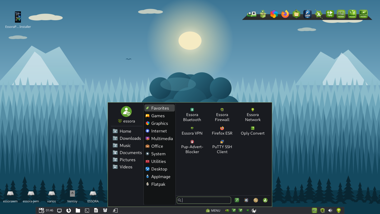 Essora PyMenu application launcher